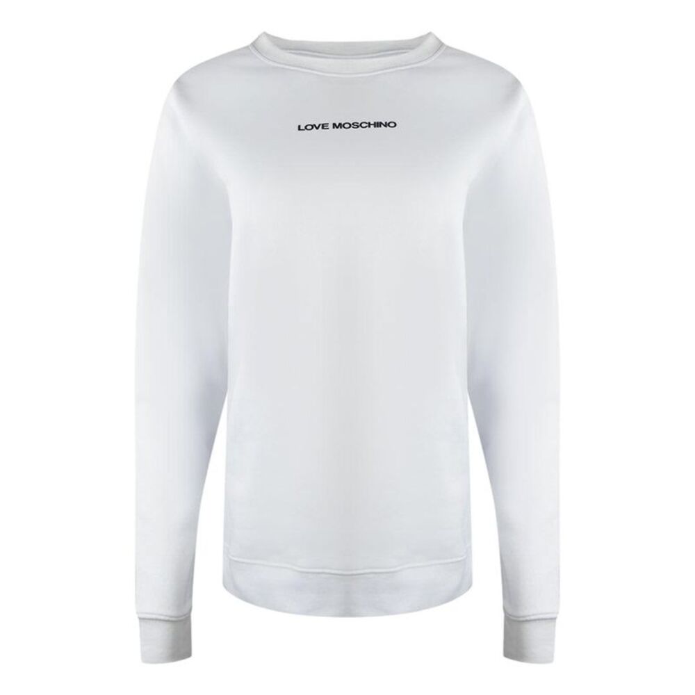 Love Moschino Unisex Adult Small Logo Sweatshirt / White